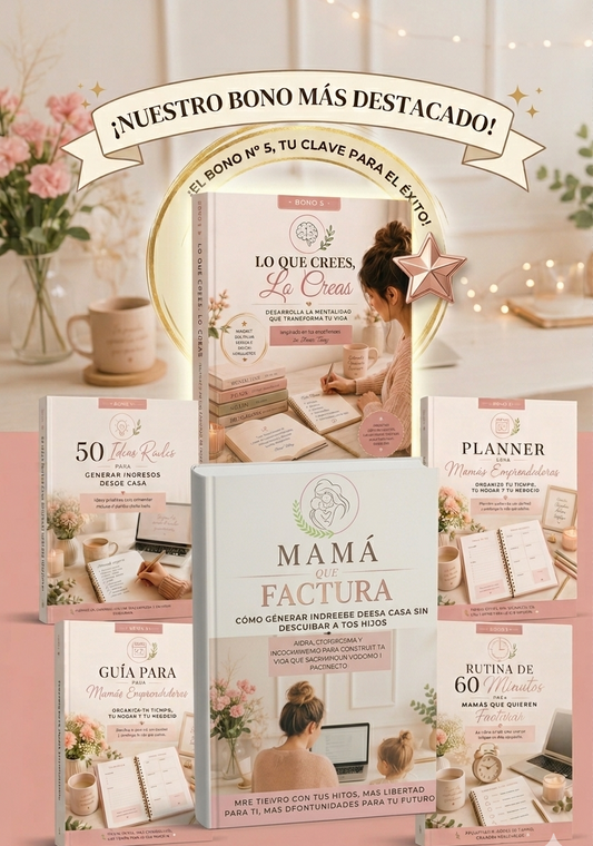 🌷 Mamá que Factura | Cómo Generar Ingresos Desde Casa Sin Descuidar a Tus Hijos